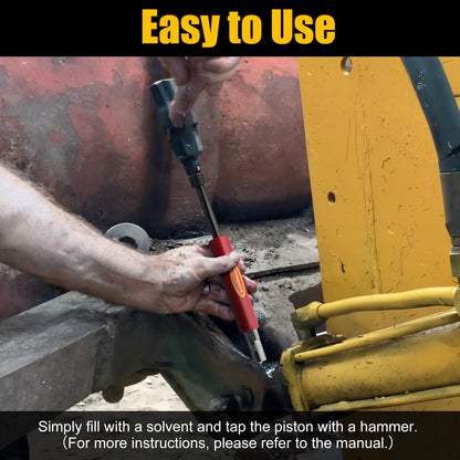 BuildMaven Grease Fitting Cleaning Tool -Grease Zerk Cleaner, Zerk Fitting Cleaning Tool, Remove Old Dried Grease from Fittings, Pins, Shafts, Bushings, and Joints （Red）