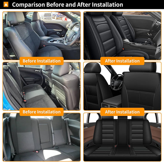 Vehicle seat cover — Waterproof breathable leather, custom fit for Dodge Challenger 2008-2025