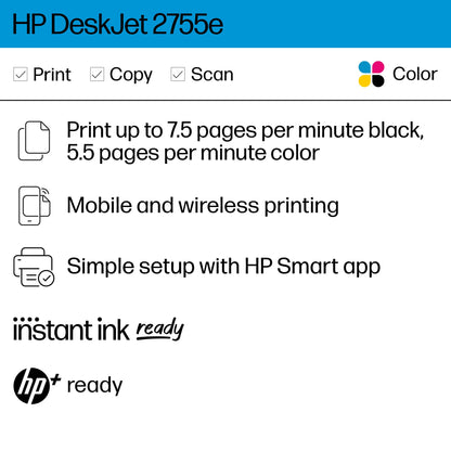 HP DeskJet 2855e printer — wireless all-in-one color inkjet functionality