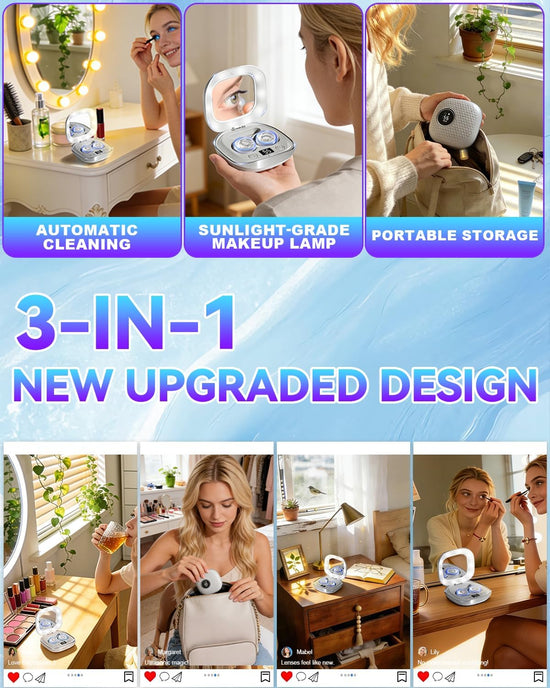 Contact lens cleaner — Rechargeable ultrasonic cleaning with smart modes and 50KHz motor