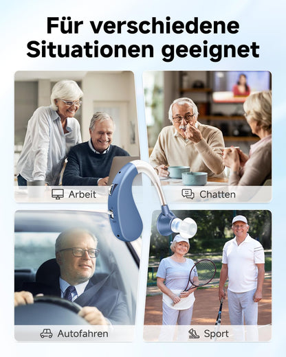 Britzgo Tragbar einfach zu bedienen wiederaufladbar lange Akkulaufzeit hochauflösende Klangqualität Rauschunterdrückungsfunktion (Blau Einzeln)