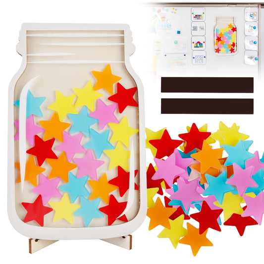 Magnetic reward jar — personalized stars reward jar for kids behavior