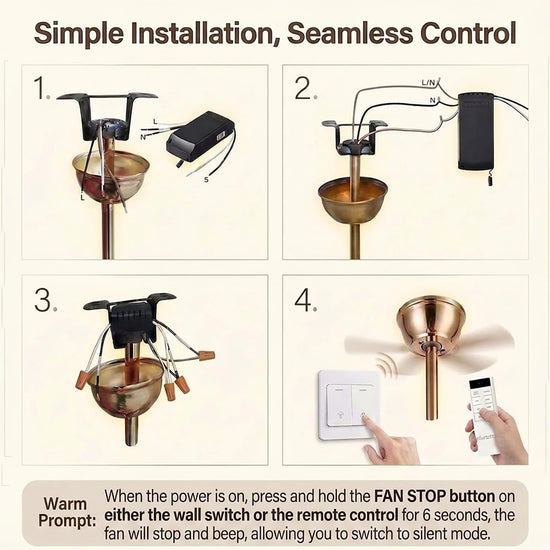 XiurtaRow Ceiling Fan Remote Control Kit, Dual Control Wall Switch & Handheld Remote with Receiver, 3-Speed Light Dimmer Timer, Universal Replacement for Harbor Breeze Hampton Bay AC Motor Fans