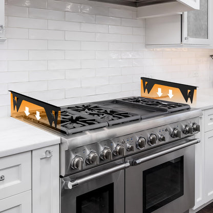 ItsNio stove gap covers — stainless steel, 2 pieces set