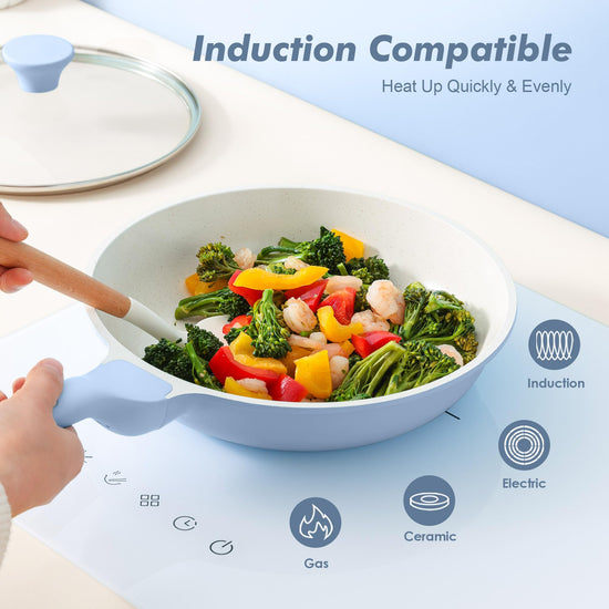 SENSARTE saute fry pan with glass lid