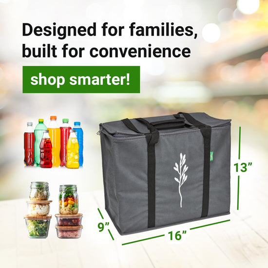 Green Bulldog Bags reusable grocery carrier bag — washable and foldable design