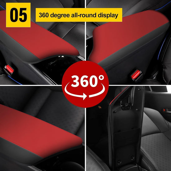 AOMSAZTO console covers - Black with red leather design