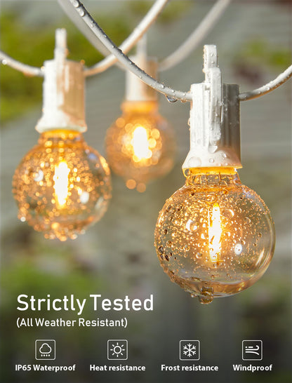 Outdoor string lights — Waterproof connectable hanging lights with Edison bulbs