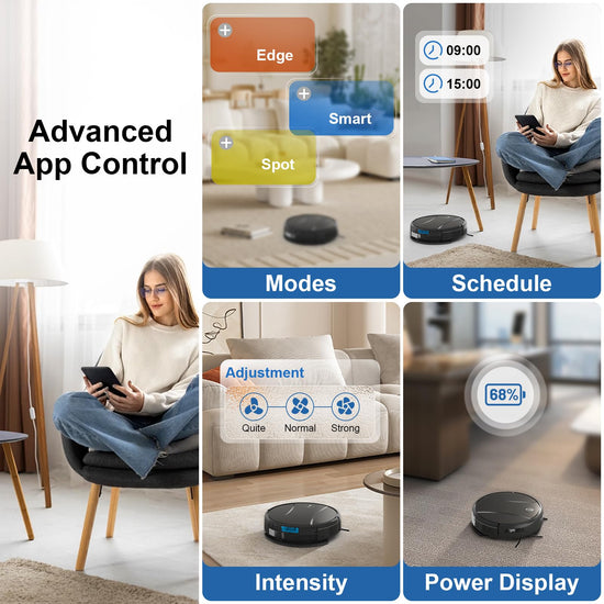 Tipdiy robotic vacuum cleaner — 4200Pa powerful suction with self-charging feature