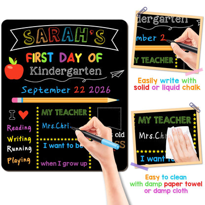 Writing board — Double sided back to school board with 6 pens for kids