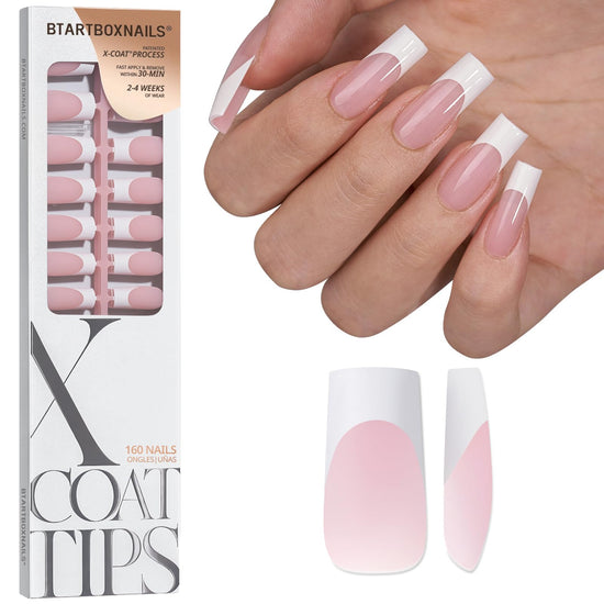 False nails — XCOATTIPS French design by BTArtboxnails
