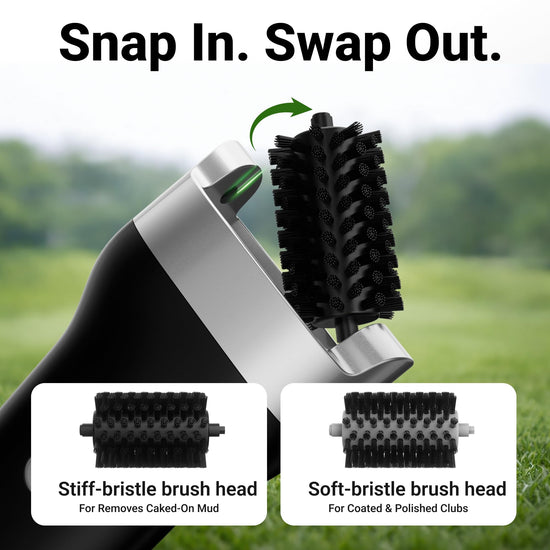 Golfory Electric Golf Club Cleaner Brush with Water,Portable Golf Brush and Groove Cleaner,800RPM Motor,60ml Tank,Type-C Rechargeable,Quick-Replace Nylon Brush Head,Golf Accessories for Men,Golf Gifts