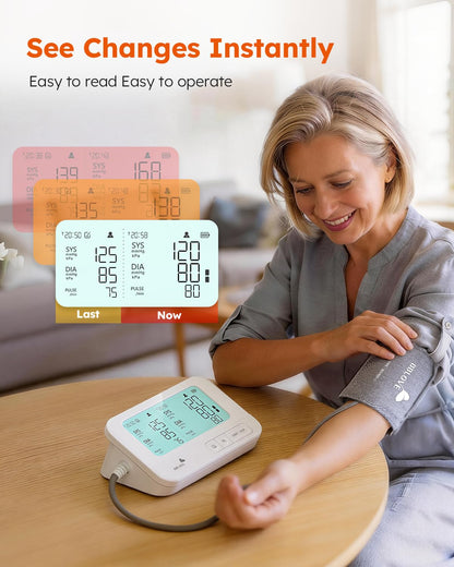 BBLOVE blood pressure monitor — medical-grade accuracy with large display and two-user