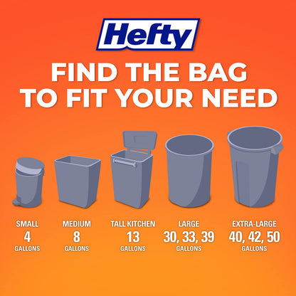 Hefty scented waste bag - drawstring design for easy closure and disposal