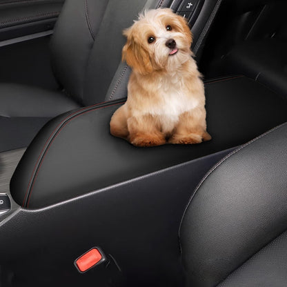 Auto accessory — Armrest covers for 2018-2024 Toyota Camry with red stitching