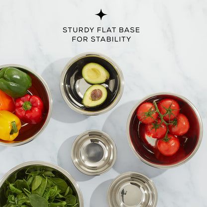 JoyJolt stainless steel mixing bowls - durable and stylish designJoyJolt mixing bowls - durable stainless steel construction