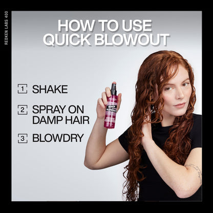 Redken heat protectant spray — Smooths and adds shine for all hair types
