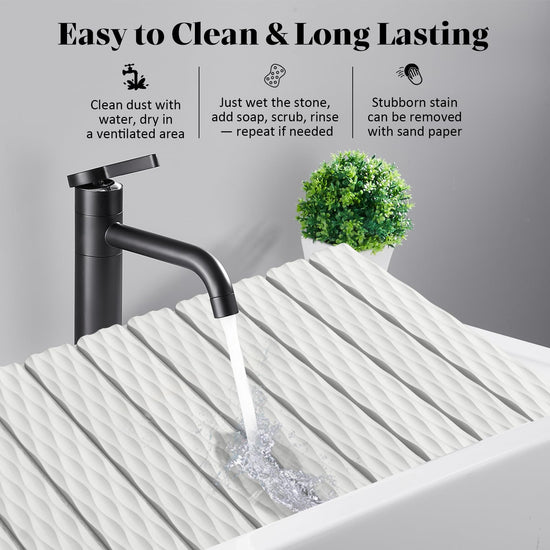 Dish drying mat — stone design for kitchen use