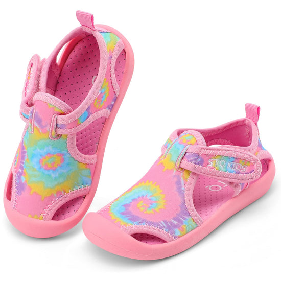 STQ water shoes - Quick-dry slip on beach swim sandals for kids