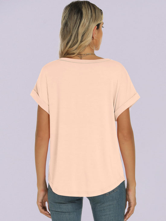 Shirt — Women's oversized short sleeve t shirt by ANRABESS