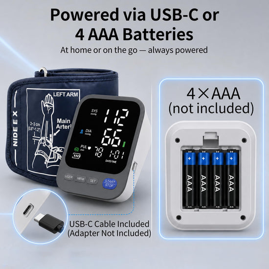 Lineshare blood pressure monitor — large LED display with adjustable cuff and memory