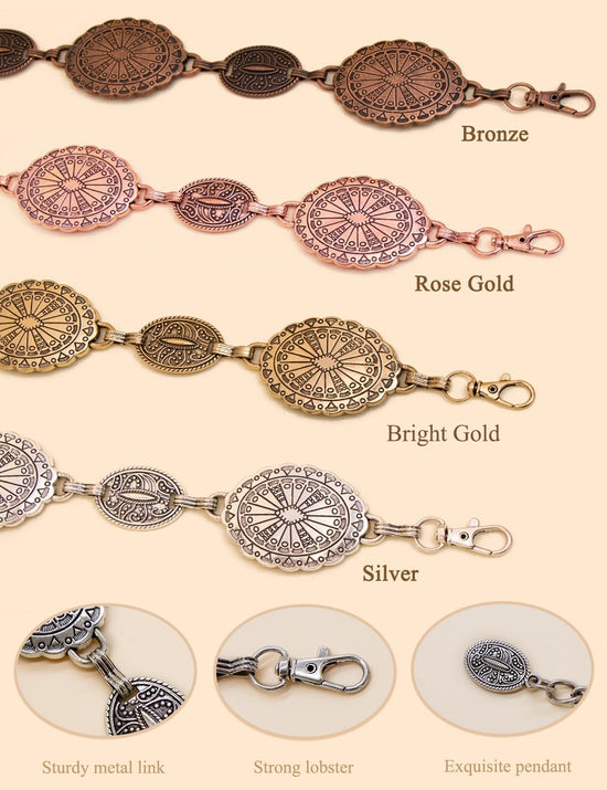 APPAREL_BELT — TOPACC western metal concho belt for women and cowgirls