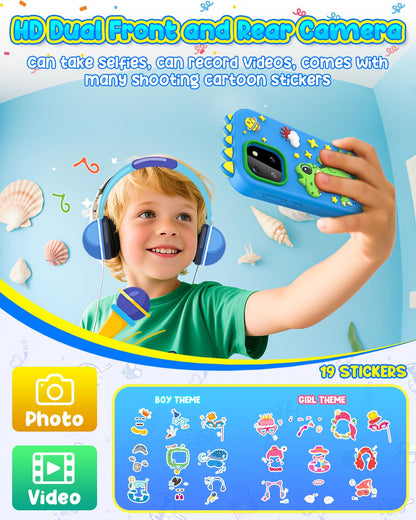 ELECTRONIC LEARNING TOY — No internet or calls, HD camera and music player for kids 3-8 years old