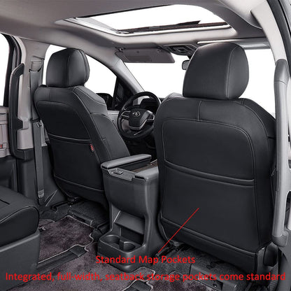 EKR Sienna seat covers - Waterproof leather full set for 2021-2026 Toyota Sienna 8 seats