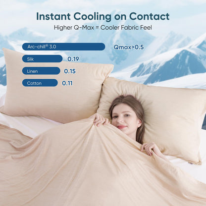 Elegear cooling blanket — absorbs heat and keeps you cool while sleeping