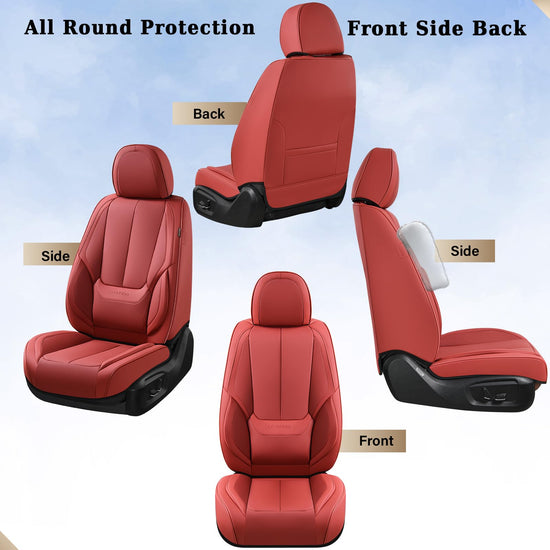 Coverado seat covers — waterproof nappa leather front seat covers for most cars
