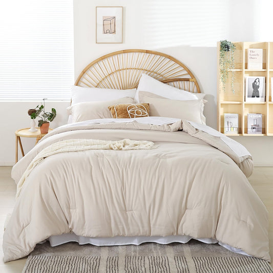 Bedding set — Lightweight microfiber boho queen set with sheets and pillow shams
