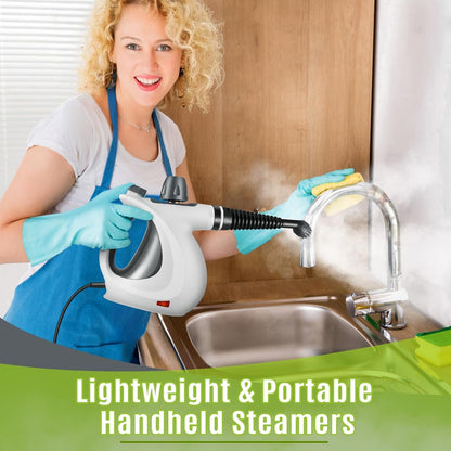 Steam cleaner — Handheld multi-surface with 12 accessories for home use