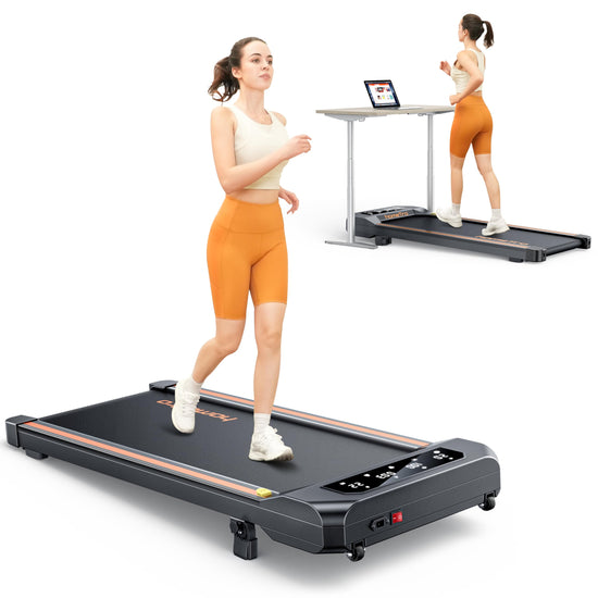 HomeTro treadmill with incline and LED display for home or office use