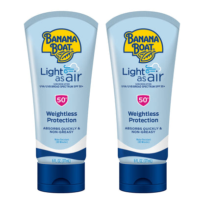 Banana Boat sunscreen — Light as air broad spectrum lotion
