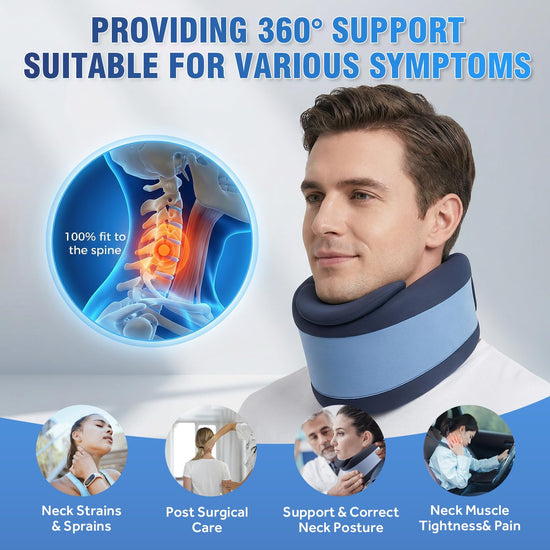 Ice silk neck brace — soft and breathable cervical collar for pain relief and support