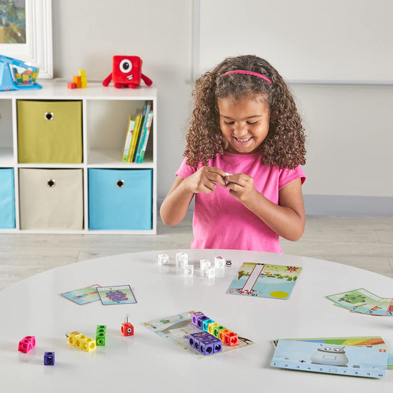 hand2mind MathLink cubes - numberblocks activity set for preschool learning