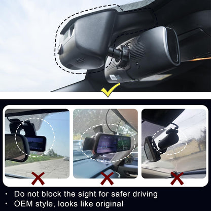 Mangoal 4K dash cam with UHD 2160P video and WiFi for 4th gen Dodge RAM 1500/2500/3500 2013-2018 model C