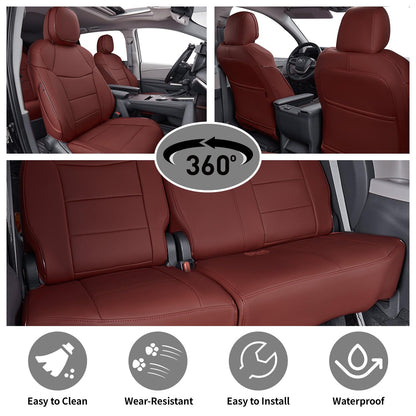 EKR Sienna seat covers - waterproof leather full set for 2021-2026 Toyota Sienna