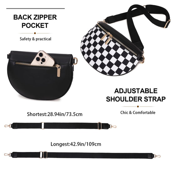 Eslcorri crossbody sling bag for women - anti theft leather fanny pack