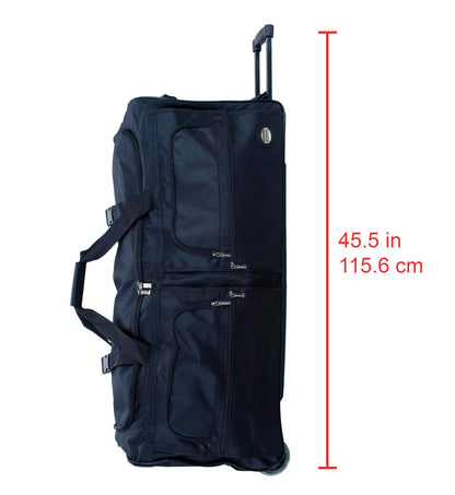 Rockland duffel bag — 22 inch rolling design in black