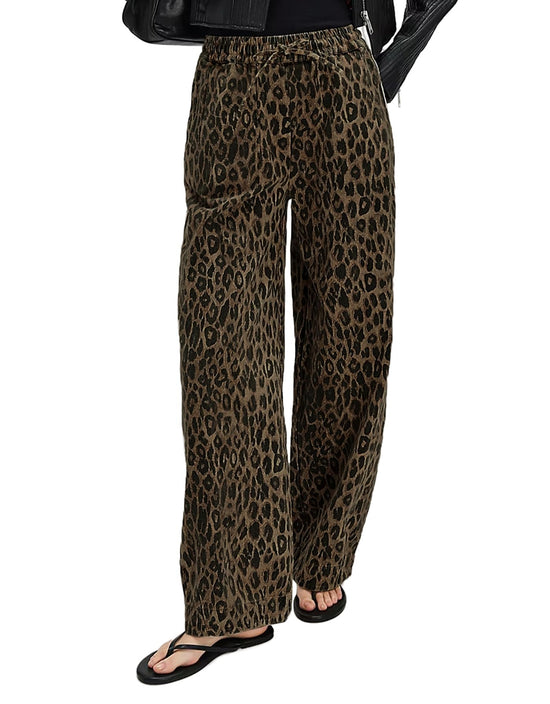 Kedera wide leg leopard print trousers