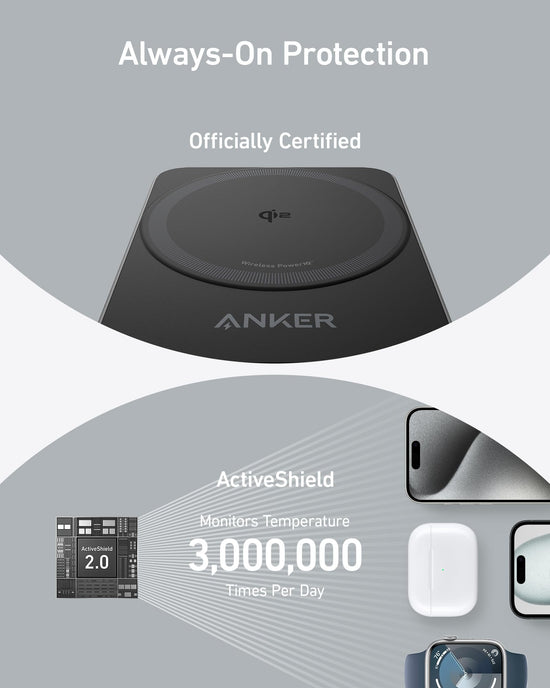Anker charging adapter — 3-in-1 MagSafe-compatible design for iPhone and Apple devices