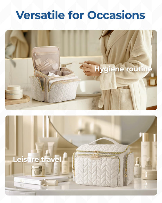 COSMETIC CASE — Large wide-open design with handle by BAGSMART