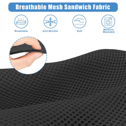 VEHICLE_SEAT_COVER — Durable and breathable polyester mesh seat covers in black