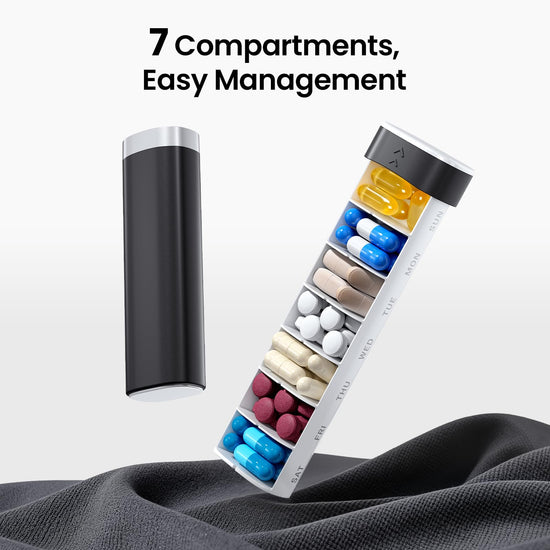 Betife travel pill box - Weekly organizer for one time a day use