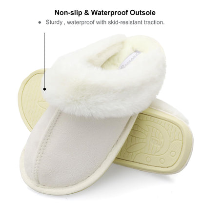Besroad winter fuzzy slippers — plush faux fur slide shoes for womenBesroad winter fuzzy slippers — plush faux fur sandals for women