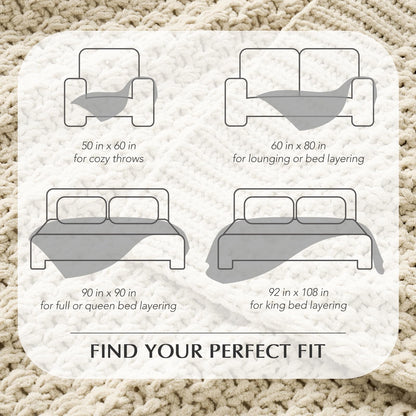 Blanket — Chunky chenille design by Evergracehome