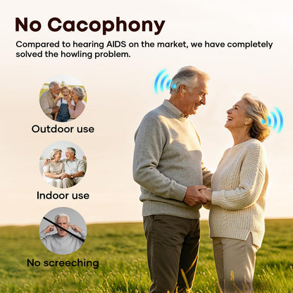 Rechargeable Digital Hearing Aids for Seniors, 2 Channel Ear Amplifier, Clear Sound Quality with Noise Cancellation, In Ear Hearing Aids, Invisible Sound Amplifier