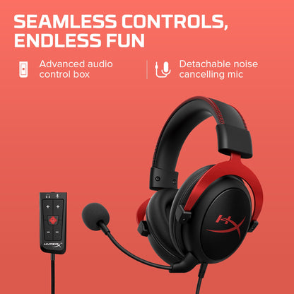 HyperX Cloud II headphones — gaming headset with virtual 7.1 surround sound