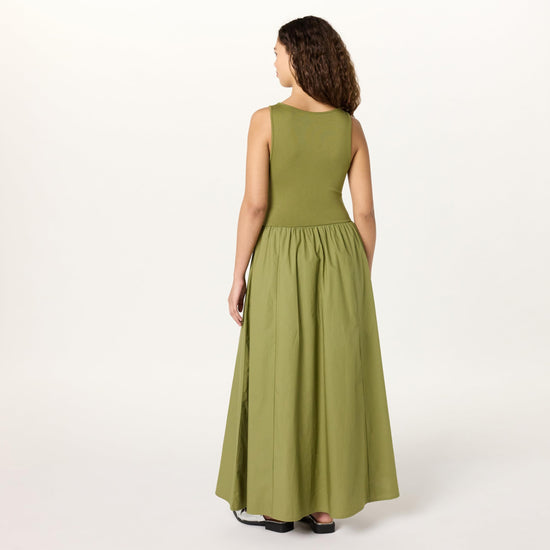 The Drop women's midi tank dress — mixed fabric designThe Drop women's midi tank dress — mixed fabric design